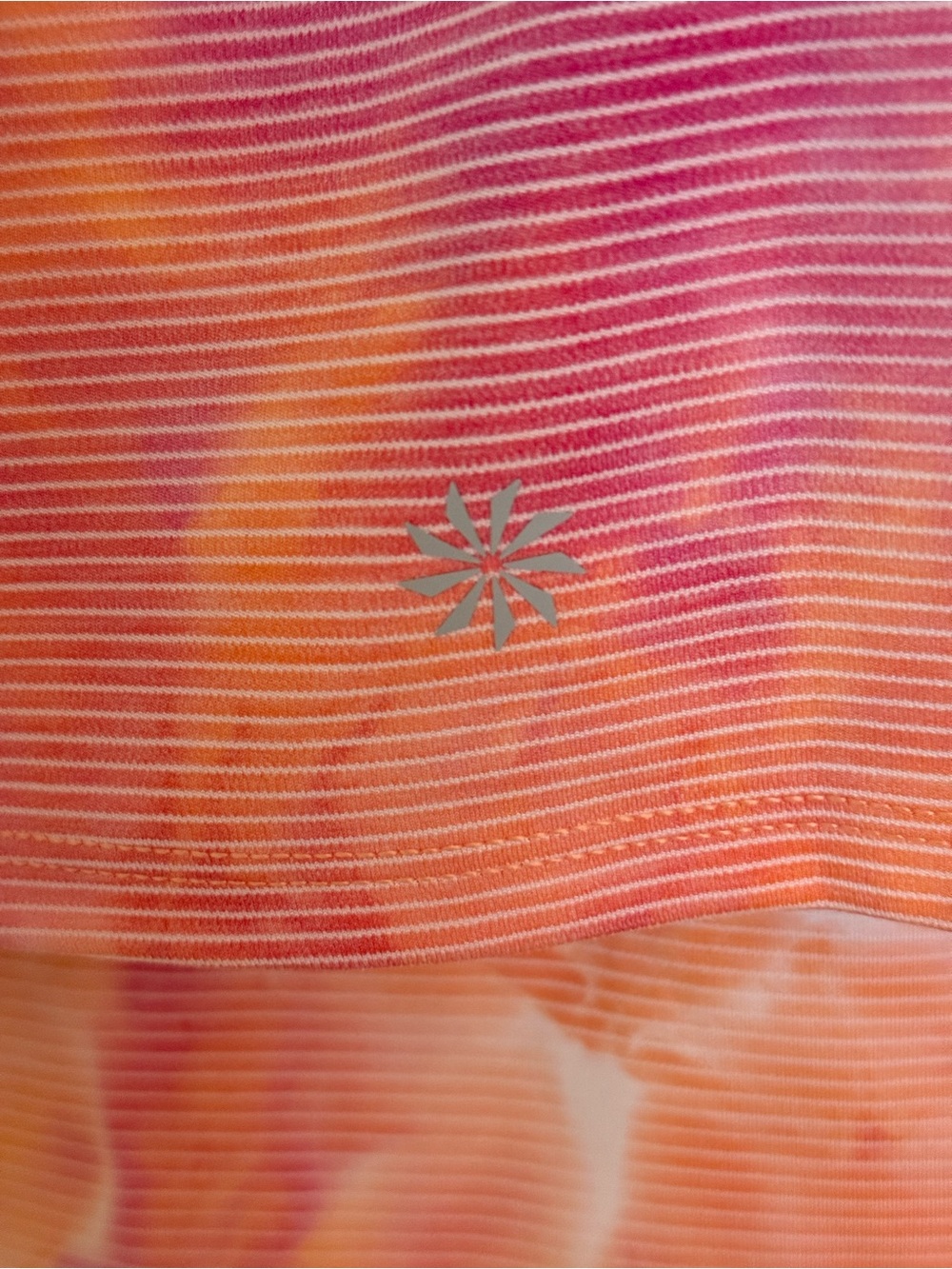Athleta Tie-Dye Racerback Conscious Crop Tank - Orange & Pink - Picture 4 of 4